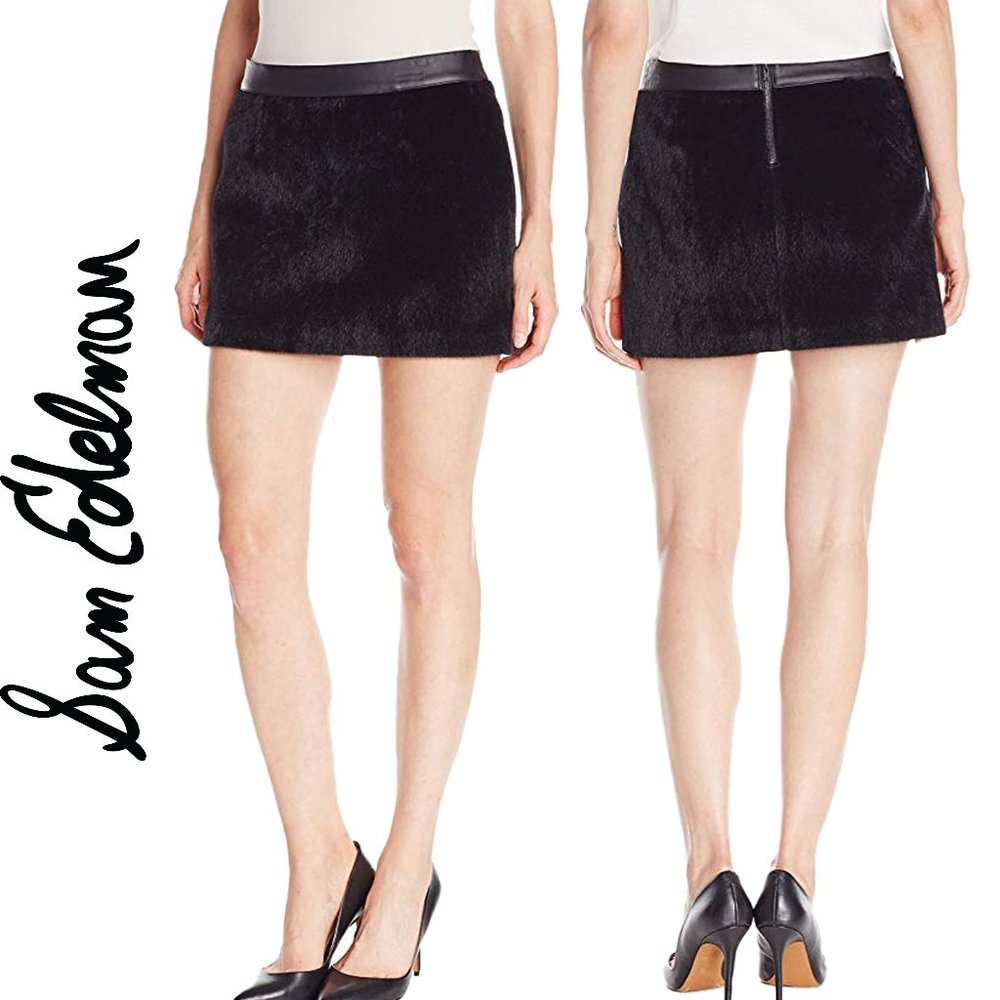 Sam Edelman Vegan Pony Hair Mini Skirt Sz 6